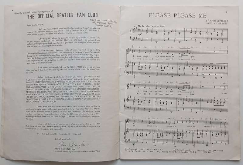 The Fabulous Beatles Souvenir Song Album (Published 1963)