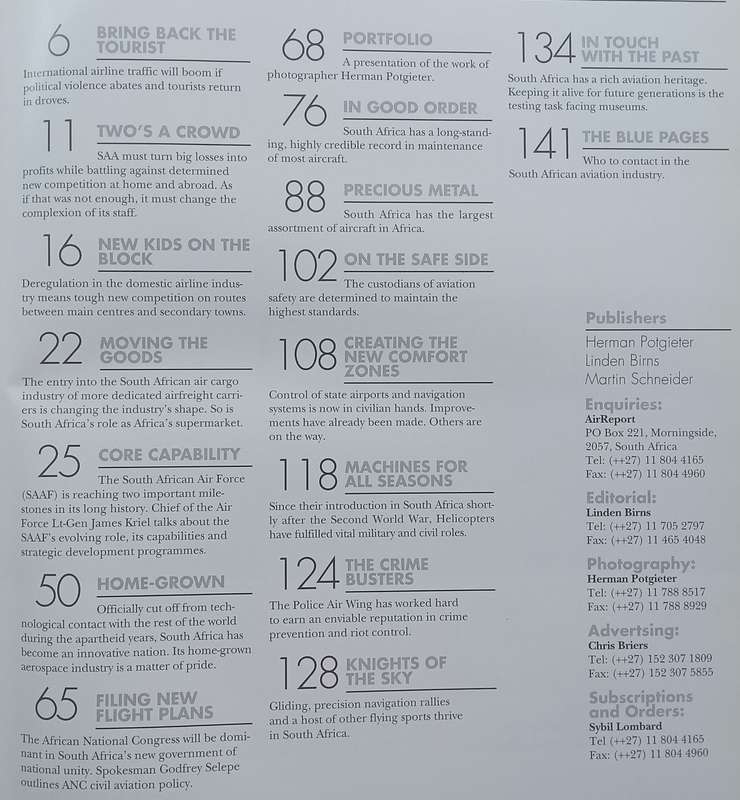 Air Report 1994 (South Africas Aviation Yearbook)