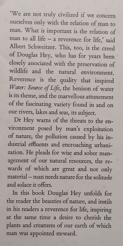 Water: Source of Life (Signed by Author and Illustrator, Inscribed by Illustrator) | Douglas Hey