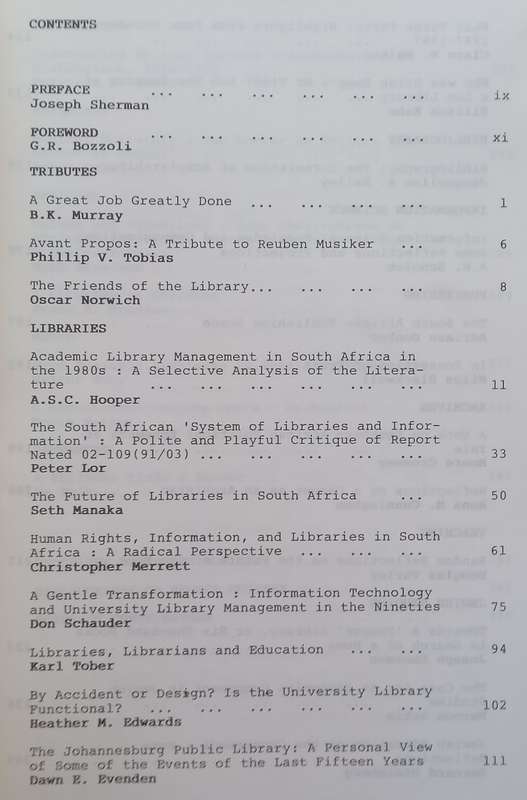 A World too Wide: Essays on Libraries and Other Themes in Honour of Reuben Musiker | Joseph Sherm...