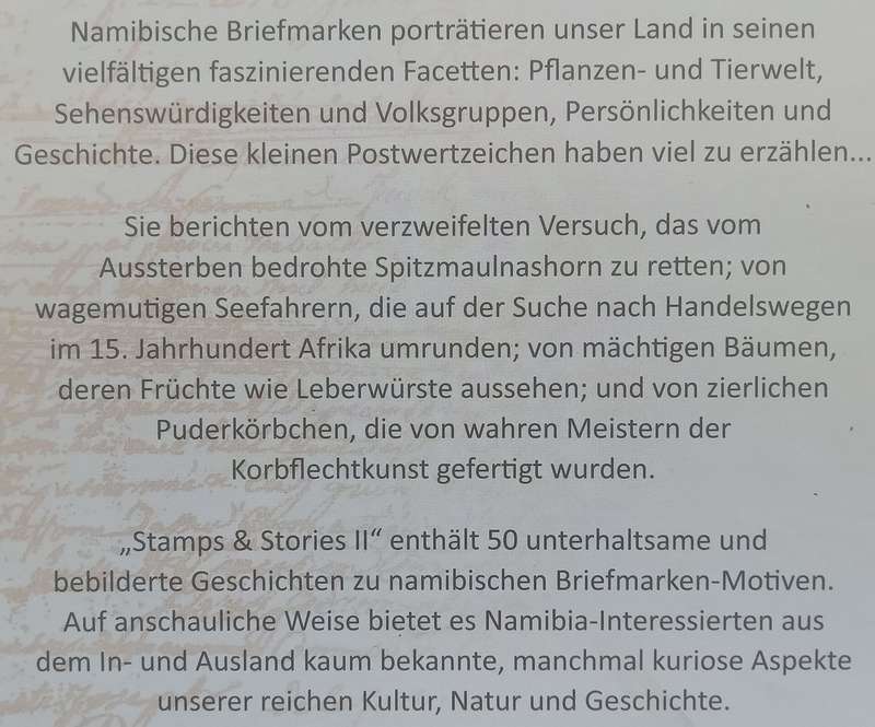 Stamps & Stories Band 2: 50 Geschichten zu Briefmarken-Motiven Namibias (German)