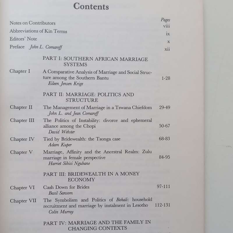 Essays on African Marriage in Southern Africa | Eileen Jensen Krige & John L. Comaroff (Eds.)