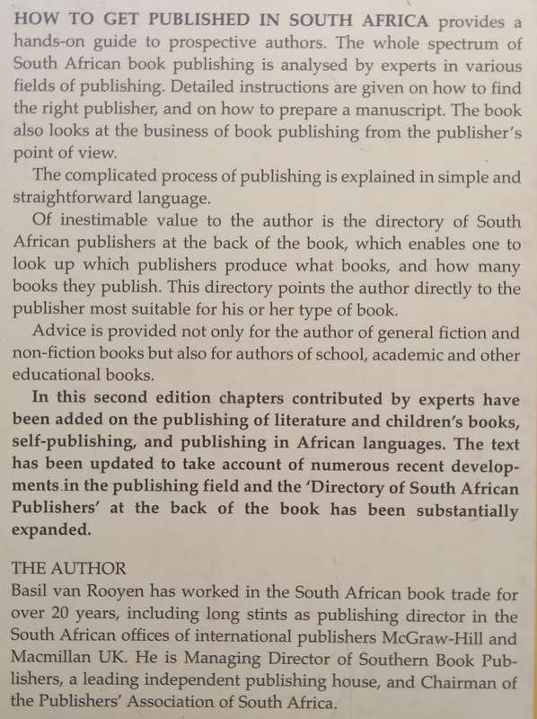 How to Get Published in South Africa: A Guideline for Authors (2nd Ed.) | Basil van Rooyen