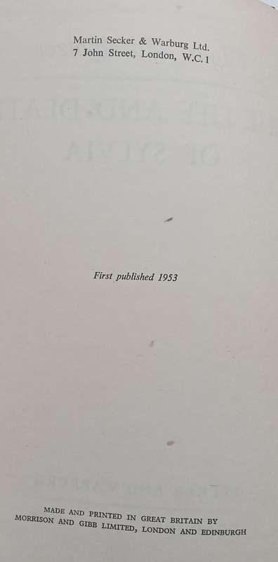 The Life and Death of Sylvia (First Edition, 1953, Guyanese Novelist) | Edgar Austin Mittelhölzer