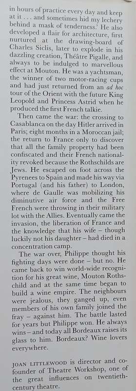 Milady Vine: The Autobiography of Philippe de Rothschild | Joan Littlewood