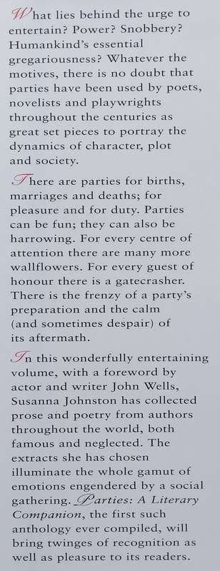 Parties: A Literary Companion | Susanna Johnston