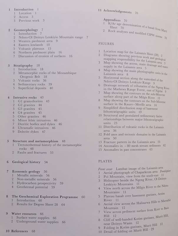 Geology of the Laisamis Area (Kenya Mines and Geological Department Report No. 106) | T. J. Charsley