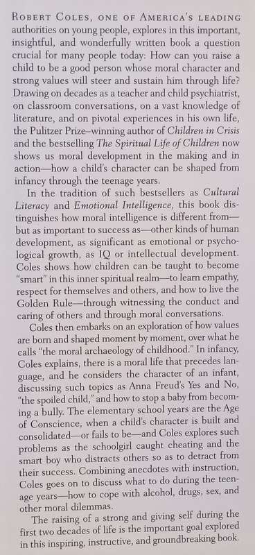 The Moral Intelligence of Children: How to Raise a Moral Child | Robert Coles