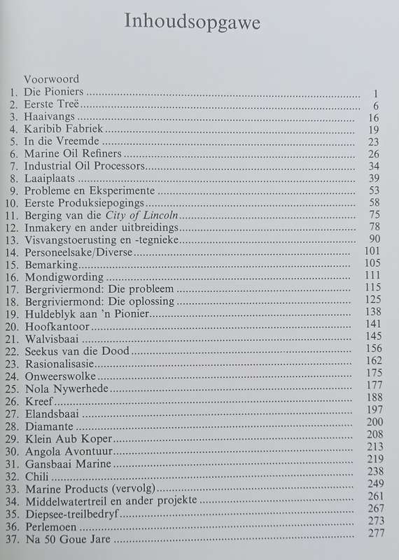 Marine Products: Die Eerste 50 Jaar Signed by Author, Afrikaans) | Kosie van Zyl