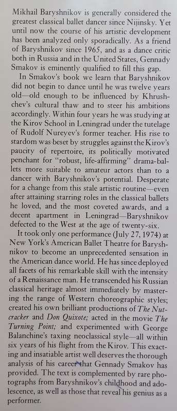 Baryshnikov: From Russia to the West | Gennady Smakov