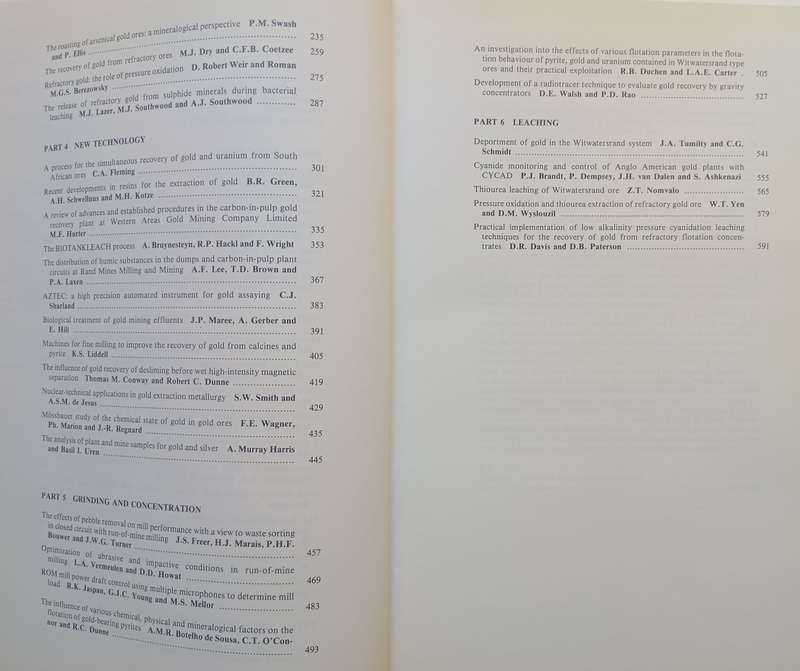 Gold 100: Proceedings of the International Conference on Gold Volume 2, Extractive Metallurgy of ...