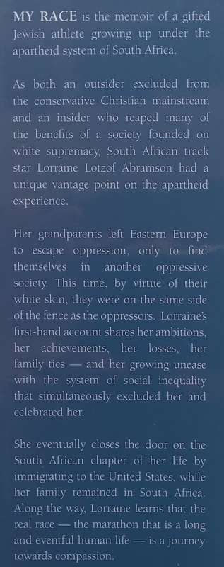My Race: A Jewish Girl Growing Up Under Apartheid in South Africa (Inscribed by Author) | Lorrain...