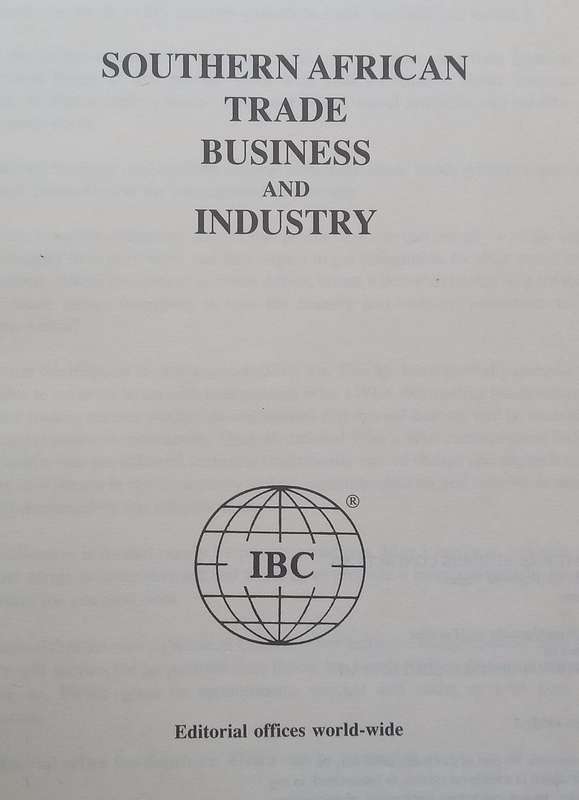 Southern African Trade, Business and Industry Directory (Published 1987)