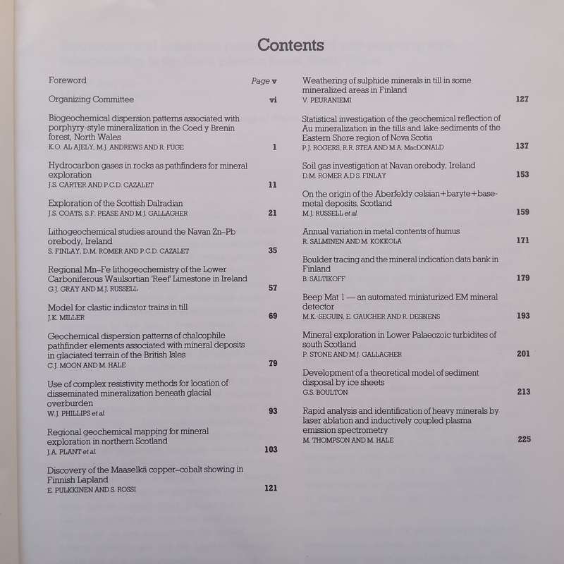 Prospecting in Areas of Glaciated Terrain 1984 Symposium Papers