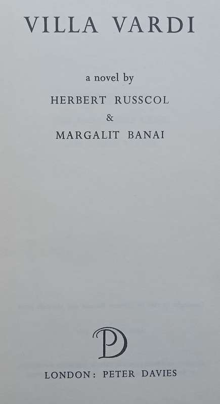 Villa Vardi: A Novel | Herbert Russcol & Margarit Banai