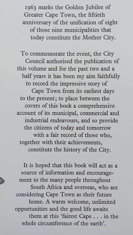 Cape Town: A Record of the Mother City from the Earliest Days to the Present (Inscribed by Author...