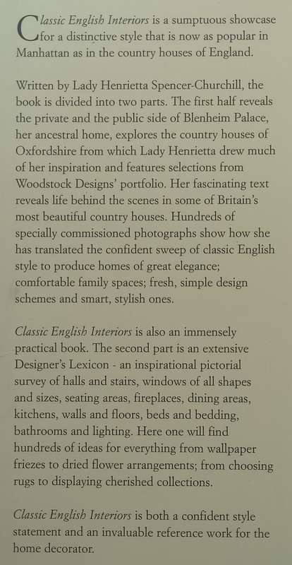 Classic English Interiors | Henrietta Spencer-Churchill