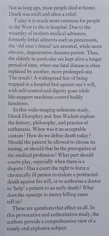 The Right to Die: Understanding Euthanasia | Derek Humphry & Ann Wickett
