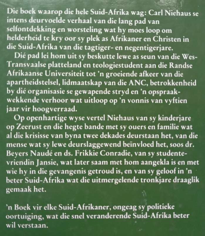 Om te Veg vir Hoop (Inscribed by Author, Afrikaans, Hardcover) | Carl Niehaus