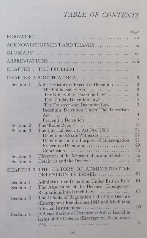Security, Terrorism, Torture: Detainees Rights in South Africa and Israel: A Comparative Study...