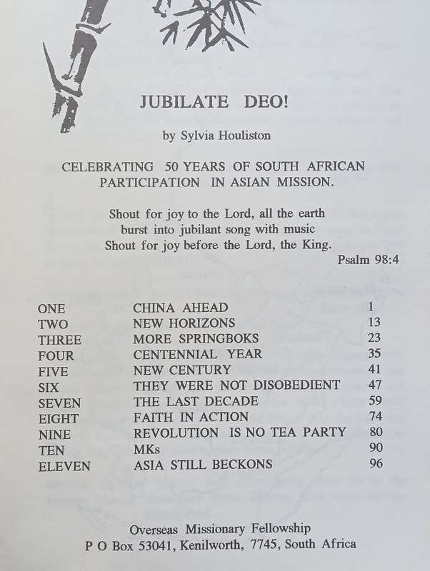 Jubilate Deo! Celebrating 50 Years of South African Participation in Asian Mission | Sylvia Houli...