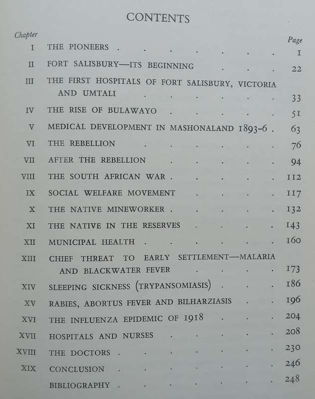 Tropical Victory: An Account of the Influence of Medicine on the History of Southern Rhodesia, 18...