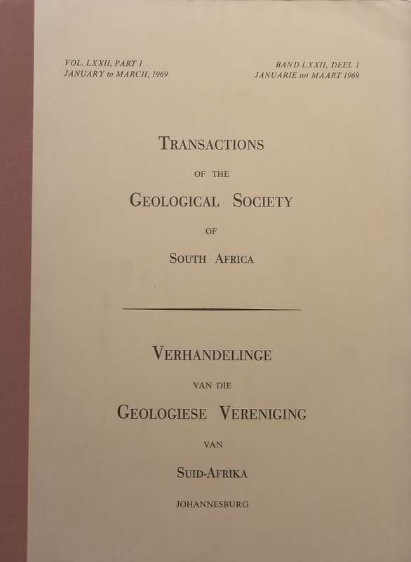 Transactions of the Geological Society of South Africa (Vol. LXXII, Part 1) | D. J. L. Visser (Ed.)