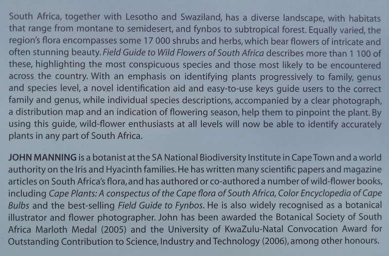 Field Guide to Wild Flowers of South Africa | John Manning