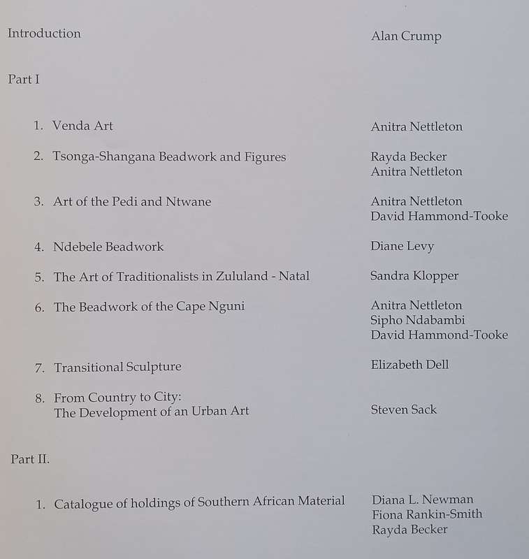 Catalogue: Ten Years of Collecting (1979-1989, Standard Bank) | David Hammond-Tooke & Anitra Nett...