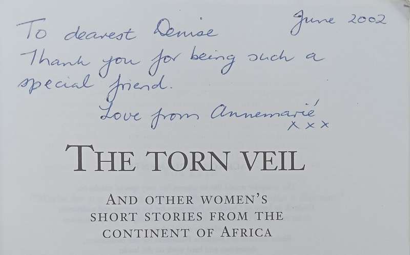 The Torn Veil: Womens Short Stories from the Continent of Africa (Warmly Inscribed by Editor) ...