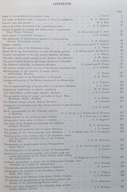 Symposium on Granites, Gneisses and Related Rocks | L. A. Lister (Ed.)