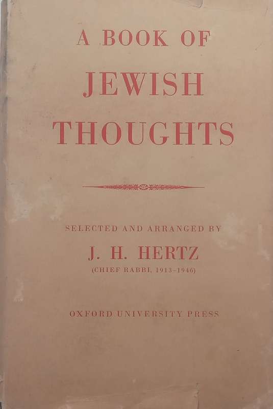 A Book of Jewish Thoughts | J. H. Hertz (Ed.)