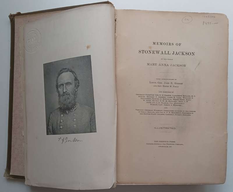Memoirs of Stonewall Jackson by his Widow (Published 1895) | Mary Anna Jackson
