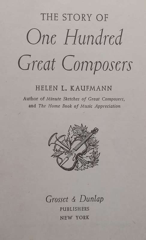 One Hundred Great Composers | Helen L. Kaufmann
