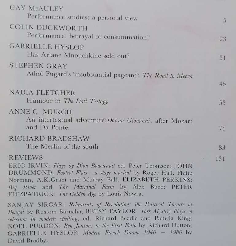 Australasian Drama Studies (No. 7)
