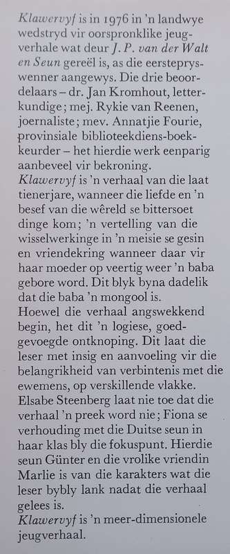 Klawervyf (Afrikaans) | Elsabe Steenberg