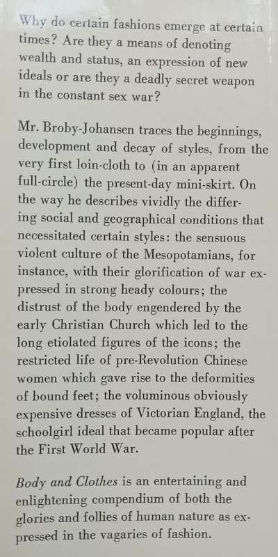 Body and Clothes: An Illustrated History of Costume | R. Brody-Johansen