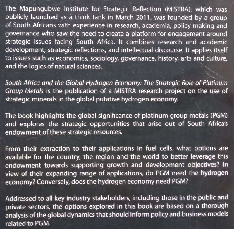 South Africa and the Global Hydrogen Economy: The Strategic Role of Platinum Group Metals (Confer...