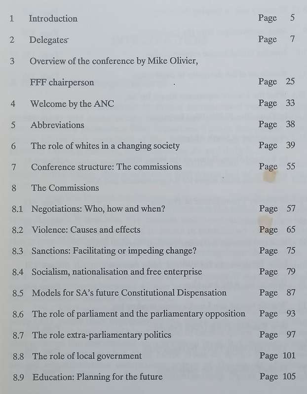 Four Days in Lusaka: Whites in a Changing Society (Five Freedoms Forum  ANC Conference) | Raym...