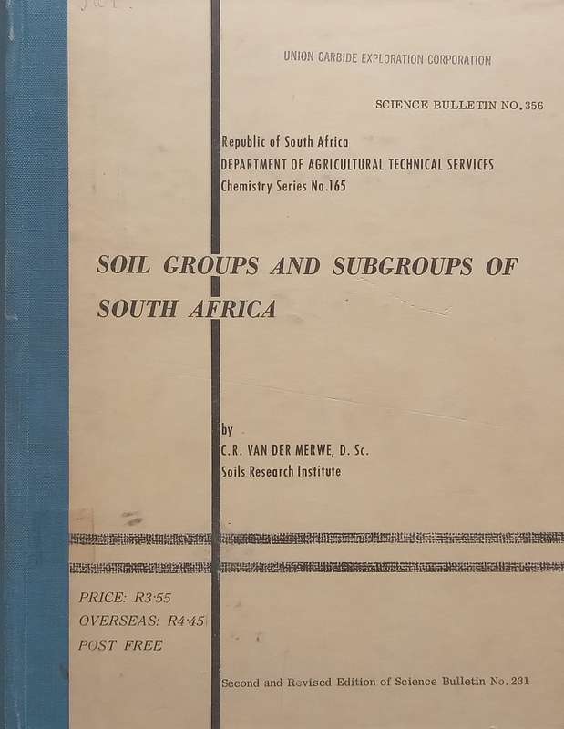 Soil Groups and Subgroups of South Africa | C. R. van der Merwe