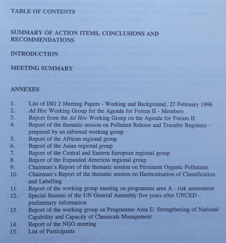 Final Report of the Second Meeting of the Intersessional Group of the Intergovernmental Forum on ...