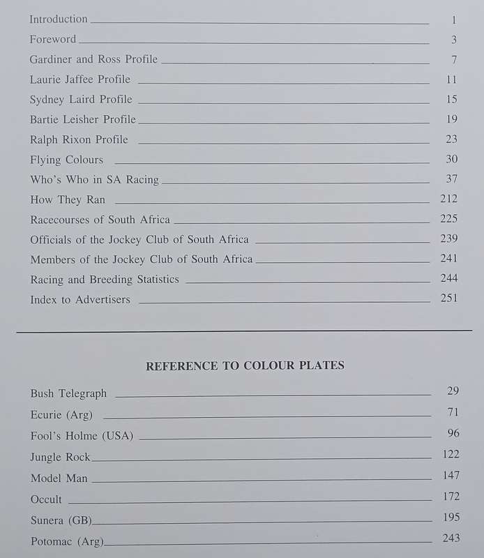 Whos Who in South African Racing (1987 Edition) | Desre Segal