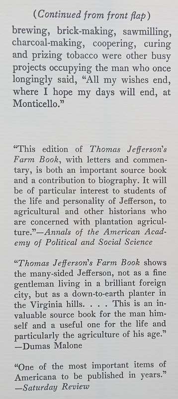 Thomas Jeffersons Farm Book, With Commentary and Relevant Extracts from Other Writings | Edwin...