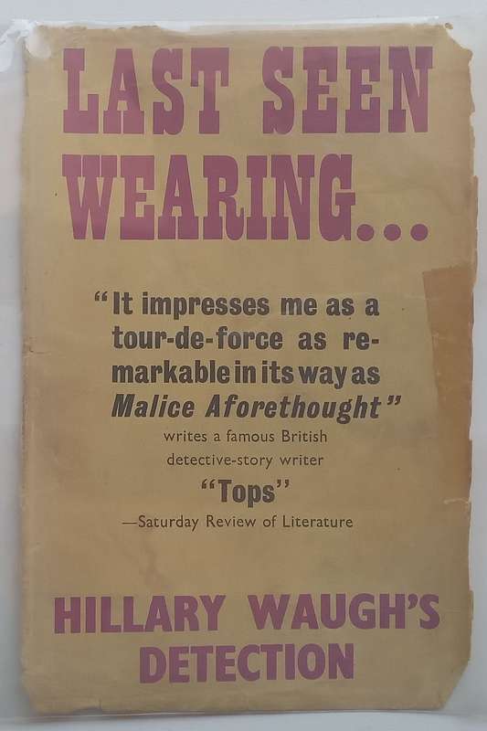 Last Seen Wearing... (First Edition, 1953) | Hillary Waugh
