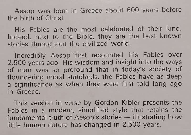 Aesops Fables in Verse (Inscribed by Author) | Gordon Kibler