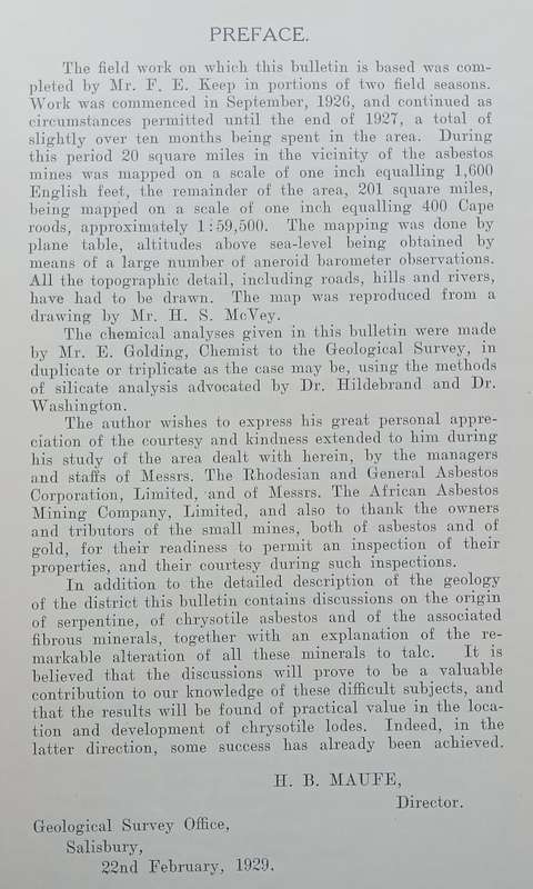 The Geology of the Shabani Mineral Belt, Belingwe District | F. E. Keep