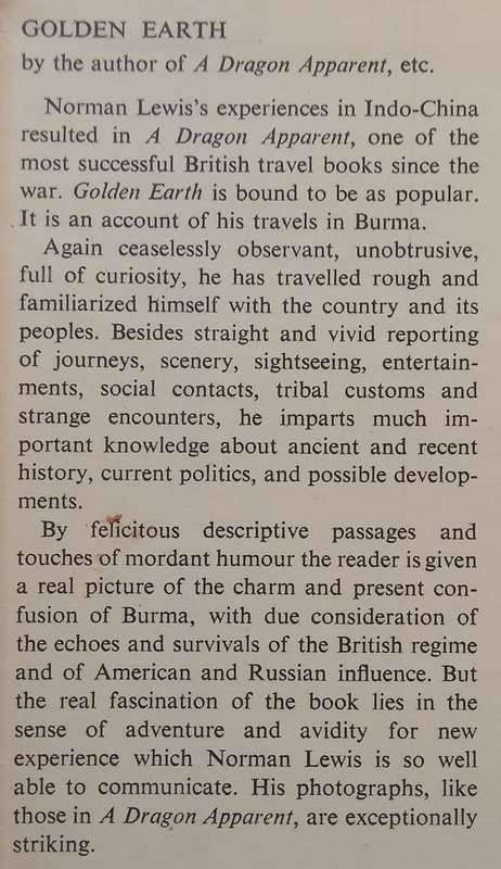 Golden Earth: Travels in Burma | Norman Lewis