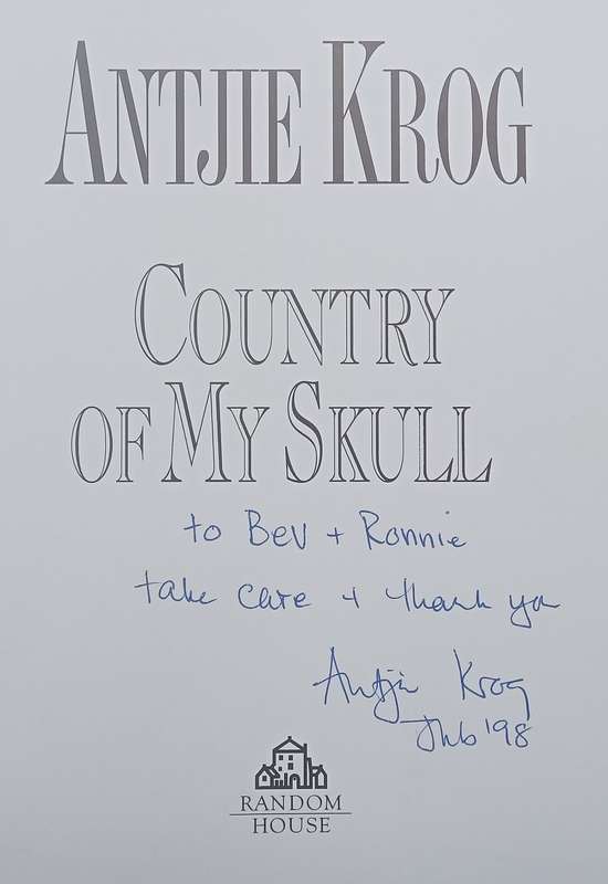 Country of My Skull (Inscribed by Author) | Antjie Krog
