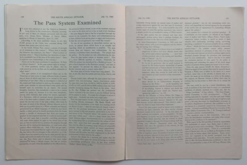 The South African Outlook (Vol. 70, No. 831, July 1940)