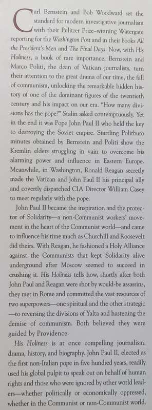His Holiness: John Paul II and the Hidden History of Our Time | Carl Bernstein & Marco Politi